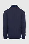 Long Sleeve Polo in Silk and Cashmere blue for men Dalmine - Contrasting trim, textured pattern. Long sleeve. 70% cashmere, 30% silk. Closure: Zipper. Country of origin: Italy. Care: specialized cleaning - photo 6