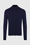 Malo Men's cashmere cardigan blue - 100% cashmere. Closure: Zipper. Country of manufacture: Italy. Care: specialized cleaning - photo 1