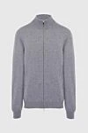 Malo Men's cashmere cardigan gray - Gate stand. 100% cashmere. Closure: Zipper. Country of origin: Italy. Care: specialized cleaning - photo 1