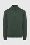 Malo Men's cashmere cardigan green - Gate stand. 100% cashmere. Closure: Zipper. Country of origin: Italy. Care: specialized cleaning - photo 1