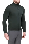 Malo Men's cashmere cardigan green - Gate stand. 100% cashmere. Closure: Zipper. Country of origin: Italy. Care: specialized cleaning - photo 3