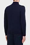 Blue men's wool cardigan Gran Sasso - 100% wool. Closure: Zipper. Country of origin: Italy. Care: specialized cleaning - photo 4