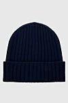 Gran Sasso Cashmere hat blue for men - 100% cashmere. Country of manufacture: Italy. Care: specialized cleaning - photo 1