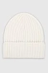 Gran Sasso White cashmere hat for men - 100% cashmere. Country of manufacture: Italy. Care: specialized cleaning - photo 1