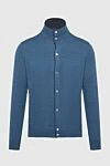 Gran Sasso Blue men's wool cardigan - 100% wool. Closure: Buttons. Country of manufacture: Italy. Care: specialized cleaning - photo 1