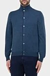 Gran Sasso Blue men's wool cardigan - 100% wool. Closure: Buttons. Country of manufacture: Italy. Care: specialized cleaning - photo 3