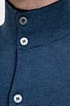 Gran Sasso Blue men's wool cardigan - 100% wool. Closure: Buttons. Country of manufacture: Italy. Care: specialized cleaning - photo 5