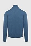 Blue men's wool cardigan Gran Sasso - 100% wool. Closure: Buttons. Country of manufacture: Italy. Care: specialized cleaning - photo 6