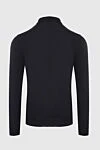 Polo with long sleeves made of wool black for men Gran Sasso - Long sleeve. 100% wool. Closure: Zipper. Country of origin: Italy. Care: specialized cleaning - photo 6