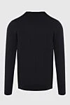 Wool and polyester jumper black for men Gran Sasso - 95% wool, 5% polyester. Country of manufacture: Italy. Care: specialized cleaning - photo 6