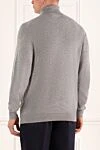 Golf men's cashmere gray Gran Sasso - High neck. 100% cashmere. Country of manufacture: Italy. Care: specialized cleaning - photo 4