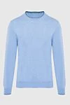 Gran Sasso Blue cotton jumper for men - 100% cashmere. Country of manufacture: Italy. Care: specialized cleaning - photo 1