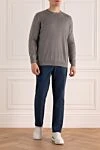 Cashmere jumper gray for men Gran Sasso - 100% cashmere. Country of manufacture: Italy. Care: specialized cleaning - photo 2