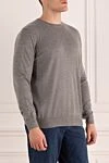 Gran Sasso Cashmere jumper gray for men - 100% cashmere. Country of manufacture: Italy. Care: specialized cleaning - photo 3