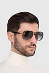 Sunglasses made of metal and plastic, yellow, for men Balmain - UV protection. plastic, metal. Country of manufacture: Italy. Care: specialized cleaning - photo 2