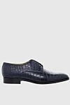 Cesare di Napoli Blue alligator shoes for men - Textured leather. 100% alligator skin. Lace-up. Interior: Alligator. Insole: Leather. Heel height: 2cm. Outsole: Other materials. Country of manufacture: Italy. Care: specialized cleaning - photo 1