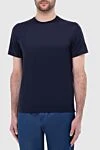 Cotton T-shirt blue for men Tombolini - 100% cotton. Country of manufacture: Italy. Care: specialized cleaning - photo 2