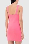 Pink viscose and acrylic dress for women P.A.R.O.S.H. - sleeveless. 68% viscose, 32% acrylic. Country of manufacture: Italy. Care: specialized cleaning - photo 4