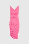 The Andamane Pink polyester dress for women - zipper. sleeveless, asymmetric bottom, fabric assembly. 94% polyester, 6% elastane. Country of manufacture: Italy. Care: specialized cleaning - photo 1