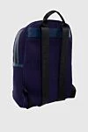 Kiton Cotton and elastane backpack blue for men - logo. 90% cotton, 10% elastane. front pocket. Fastener: zipper. Country of manufacture: Italy. Care: specialized cleaning - photo 3