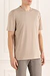 Brunello Cucinelli Neutral cotton t-shirt with brand logo
- logo. 100% cotton. Country of origin: Italy. Care: specialized cleaning - photo 3