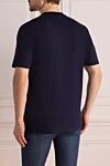 Blue cotton T-shirt for men Brunello Cucinelli - print. 100% cotton. Country of origin: Italy. Care: specialized cleaning - photo 4