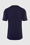 Blue cotton T-shirt for men Brunello Cucinelli - print, edging on the collar. 100% cotton. Country of origin: Italy. Care: specialized cleaning - photo 6