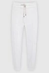 Brunello Cucinelli Light-colored cotton jersey trousers with cuffs at the hem
- 94% cotton, 6% polyamide. Closure: Drawstring. Two side pockets, two back pockets. Country of origin: Italy. Care: specialized cleaning - photo 1