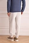 Light-colored cotton jersey trousers with cuffs at the hem
Brunello Cucinelli - 94% cotton, 6% polyamide. Closure: Drawstring. Two side pockets, two back pockets. Country of origin: Italy. Care: specialized cleaning - photo 4