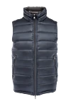 Double-sided vest made of polyamide blue for men Herno - 100% polyamide. Closure: Zipper. Two side pockets. Insulation: Down. Country of manufacture: Italy. Care: specialized cleaning - photo 6