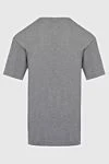 Gray cotton and elastane T-shirt for men Billionaire - logo embroidery. 100% cotton. Country of manufacture: Italy. Care: specialized cleaning - photo 6