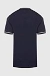 Cotton T-shirt blue for men Billionaire - piping on the collar and sleeves. 100% cotton. Country of manufacture: Italy. Care: specialized cleaning - photo 6