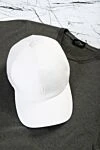 Cesare di Napoli White cotton cap for men - 100% cotton. Country of manufacture: Italy. Care: specialized cleaning - photo 5