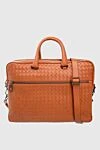 Бежевый былғары портфель Bottega Veneta - тоқу. Құрамы: 100% былғары. Қалталар: бүйірлік қалта. Жабу: найзағай. Шығарылған елі: Италия. Күтім: арнайы тазалау - фото 2