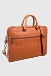 Bottega Veneta Бежевый былғары портфель - тоқу. Құрамы: 100% былғары. Қалталар: бүйірлік қалта. Жабу: найзағай. Шығарылған елі: Италия. Күтім: арнайы тазалау - фото 3