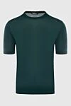 Cesare di Napoli Short sleeve jumper in silk green for men - Short sleeve. 100% silk. Country of manufacture: Italy. Care: specialized cleaning - photo 1