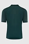 Short sleeve jumper in silk green for men Cesare di Napoli - Short sleeve. 100% silk. Country of manufacture: Italy. Care: specialized cleaning - photo 6