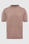 Cesare di Napoli Cotton short sleeve jumper brown for men - Short sleeve. 100% cotton. Country of manufacture: Italy. Care: specialized cleaning - photo 1