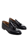 Doucal`s Black leather loafers for men - tassels. 100% leather. Country of manufacture: Italy. Care: specialized cleaning - photo 3