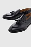 Doucal`s Black leather loafers for men - tassels. 100% leather. Country of manufacture: Italy. Care: specialized cleaning - photo 5