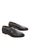 Doucal`s Gray leather loafers for men - perforation. 100% leather. Country of manufacture: Italy. Care: specialized cleaning - photo 3