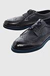 Doucal`s Blue leather men's shoes - Perforation. 100% leather. Lace-up. Interior: Leather. Insole: Leather. Heel height: 2cm. Outsole: Other materials. Country of manufacture: Italy. Care: specialized cleaning - photo 5