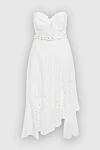 Charo Ruiz White cotton and polyester dress for women - belt, hidden zipper. lace. 70% cotton, 30% polyester. Country of manufacture: Italy. Care: specialized cleaning - photo 1