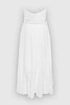 Charo Ruiz White cotton and polyester dress for women - belt, hidden zipper. lace. 70% cotton, 30% polyester. Country of manufacture: Italy. Care: specialized cleaning - photo 7