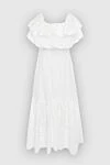 Charo Ruiz White cotton and polyester dress for women - lace, ruffle. 70% cotton, 30% polyester. Country of manufacture: Italy. Care: specialized cleaning - photo 1