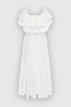 White cotton and polyester dress for women Charo Ruiz - lace, ruffle. 70% cotton, 30% polyester. Country of manufacture: Italy. Care: specialized cleaning - photo 6