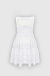 White cotton and polyester dress for women Charo Ruiz - lace, ruffle. 90% cotton, 10% polyester. Country of manufacture: Italy. Care: specialized cleaning - photo 6