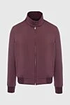 Cesare di Napoli Polyester jacket burgundy for men - 100% polyester. Closure: Zipper, buttons. Two side pockets. Country of manufacture: Italy. Care: specialized cleaning - photo 1