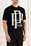 Philipp Plein Black cotton T-shirt for men - brand logo. 100% cotton. Country of manufacture: Italy. Care: specialized cleaning - photo 3