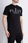 Philipp Plein Футболка из хлопка черная мужская - логотип бренда. 100% хлопок. Страна производитель: Италия. Уход: специализированная чистка - фото 3